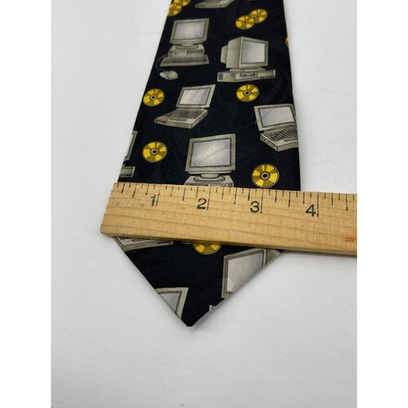Steven Harris Desktop Computer CD Rom Tech Techy Geek Necktie Neck Tie 56" - Picture 9 of 10